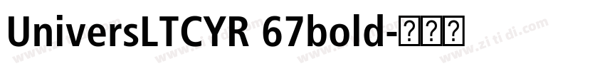 UniversLTCYR 67bold字体转换